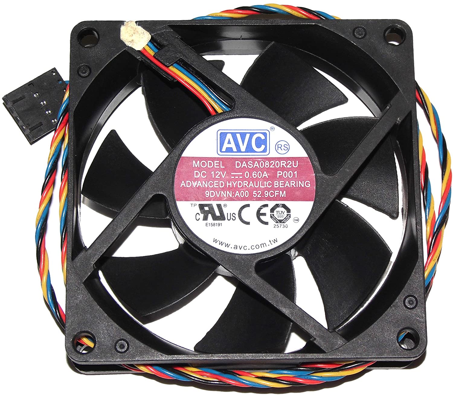 Ventola AVC 80x80x20mm DASA0820R2U 12V 0.6A 8cm 4Wire 9DVNN Optiplex 790 990 SFF Case CPU Cooler Fan