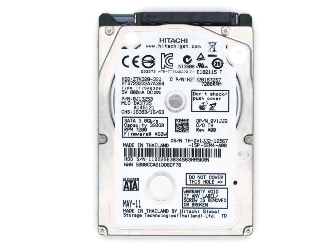 Hitachi HTS723232A7A364 PN:0J13253 MLC:DA3735 320gb 2.5" Sata HDD