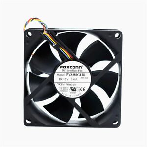 1pc FOXCONN PVA080G12R 12V 0.80A 8cm 80*80*25mm PWM 4pin fan