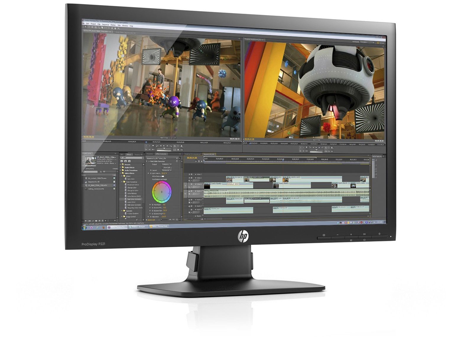 HP ProDisplay P221 LED Monitor 21.5" 1920x1080 Pixel FullHD 16:9 Contrast 1000:1 Brightness 250 cd/m² Response time 5ms