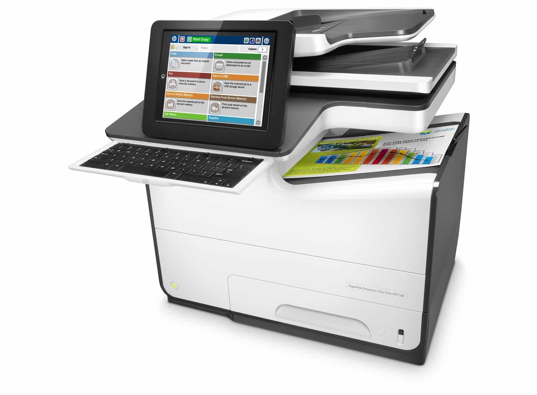 HP PageWide Enterprise Color Flow MFP 586z Inkjet multifunction A4 2400x1200 DPI 75 ppm Duplex NETWORK Fax