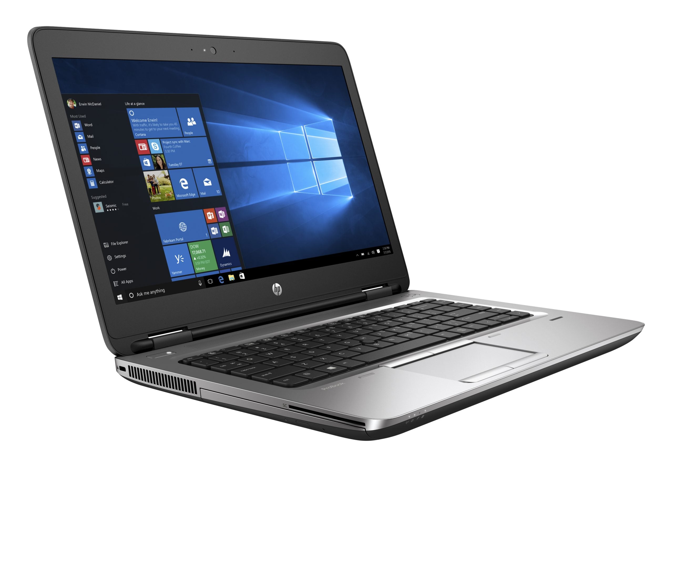 HP ProBook 645 G3 14″ HD-Notebook | AMD A6-8530B 2,3 GHz | SSD 256 GB | RAM 8 GB | Webcam-Tastatur ITA | HP D9Y32AA Dockingstation und kostenlose PC-Tasche | Windows 10 Pro