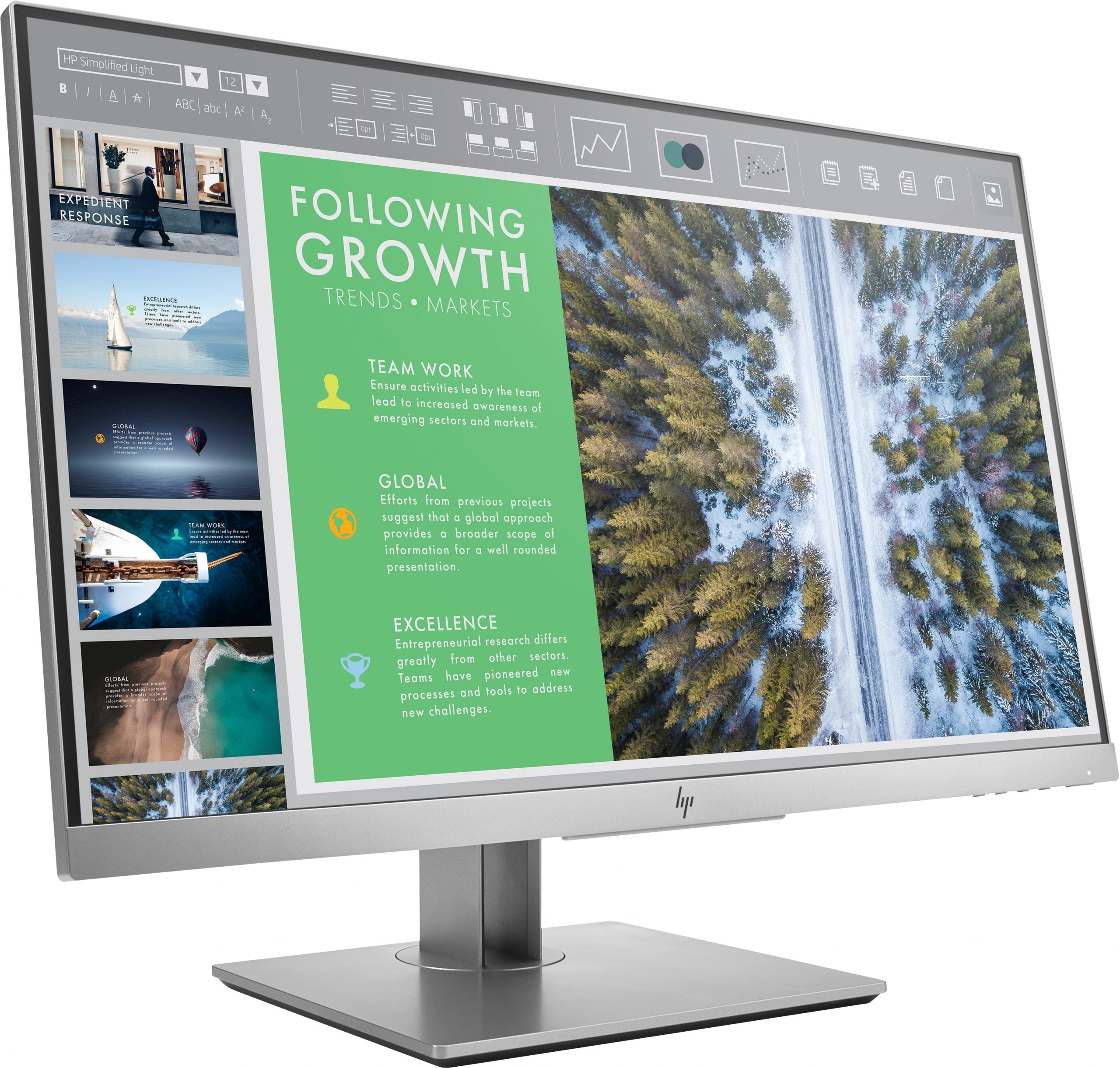 HP EliteDisplay E243 24" LED Monitor 1920x1080 Pixel Full HD Contrast 1000:1 Brightness 250 cd/m² Response time 5ms USB VGA HDMI DVI