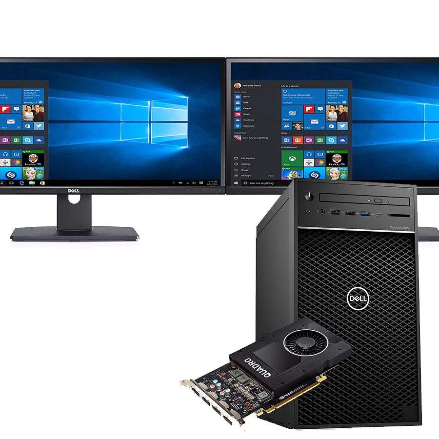 DELL Precision T3630 Workstation Bundle | Intel Core i7-8700K 3.7Ghz | Ram 32Gb | SSD 512Gb | Nvidia Quadro P2000 5Gb | Windows 11 Pro 2XMonitor DELL UltraSharp U2913WM LED IPS 29″ 2560×1080 Pixels FullHD 21:9