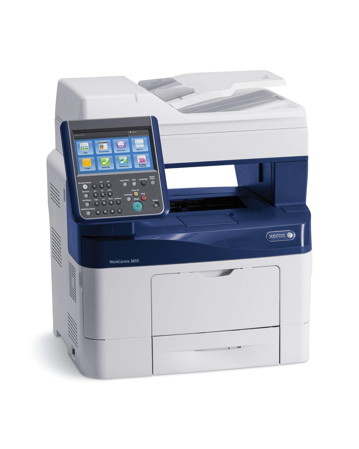 Xerox Work Center 3655 Multifunktions-LASER SCHWARZWEISS A4 45 Seiten pro Minute 1200 x 1200 Duplex Netzwerk vorne/hinten