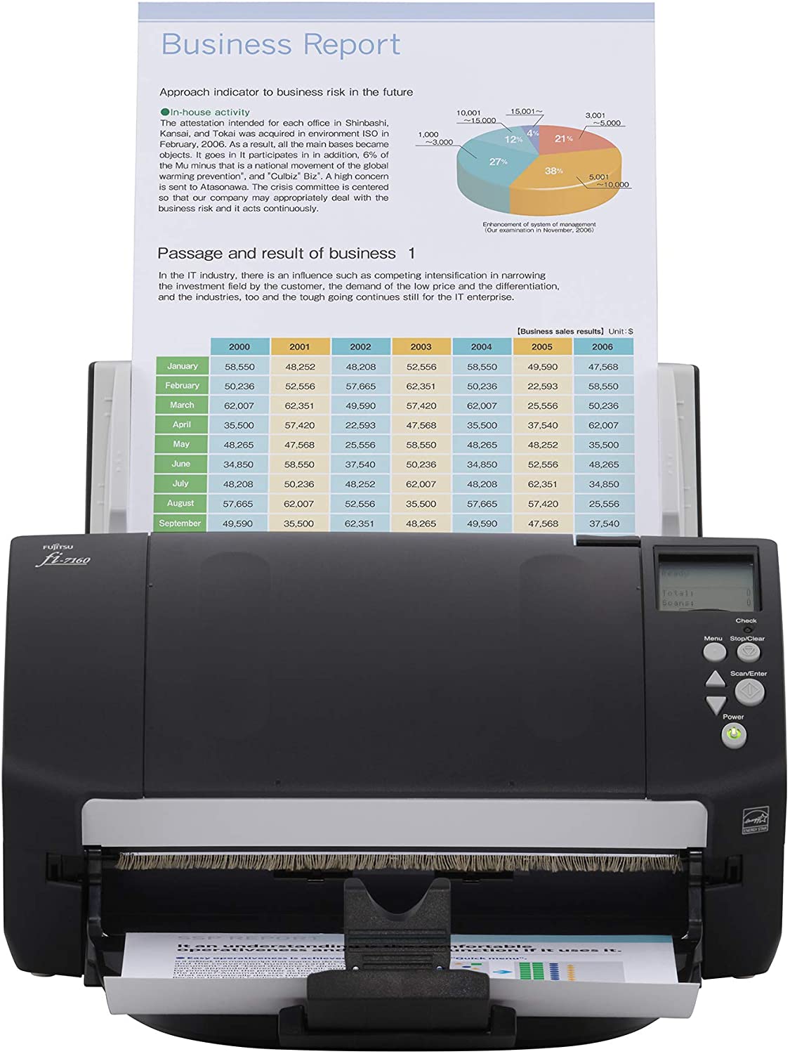 FUJITSU fi-7160 Image and document scanner Speed ​​60 /120 Pages per minute. The best and fastest document scanner