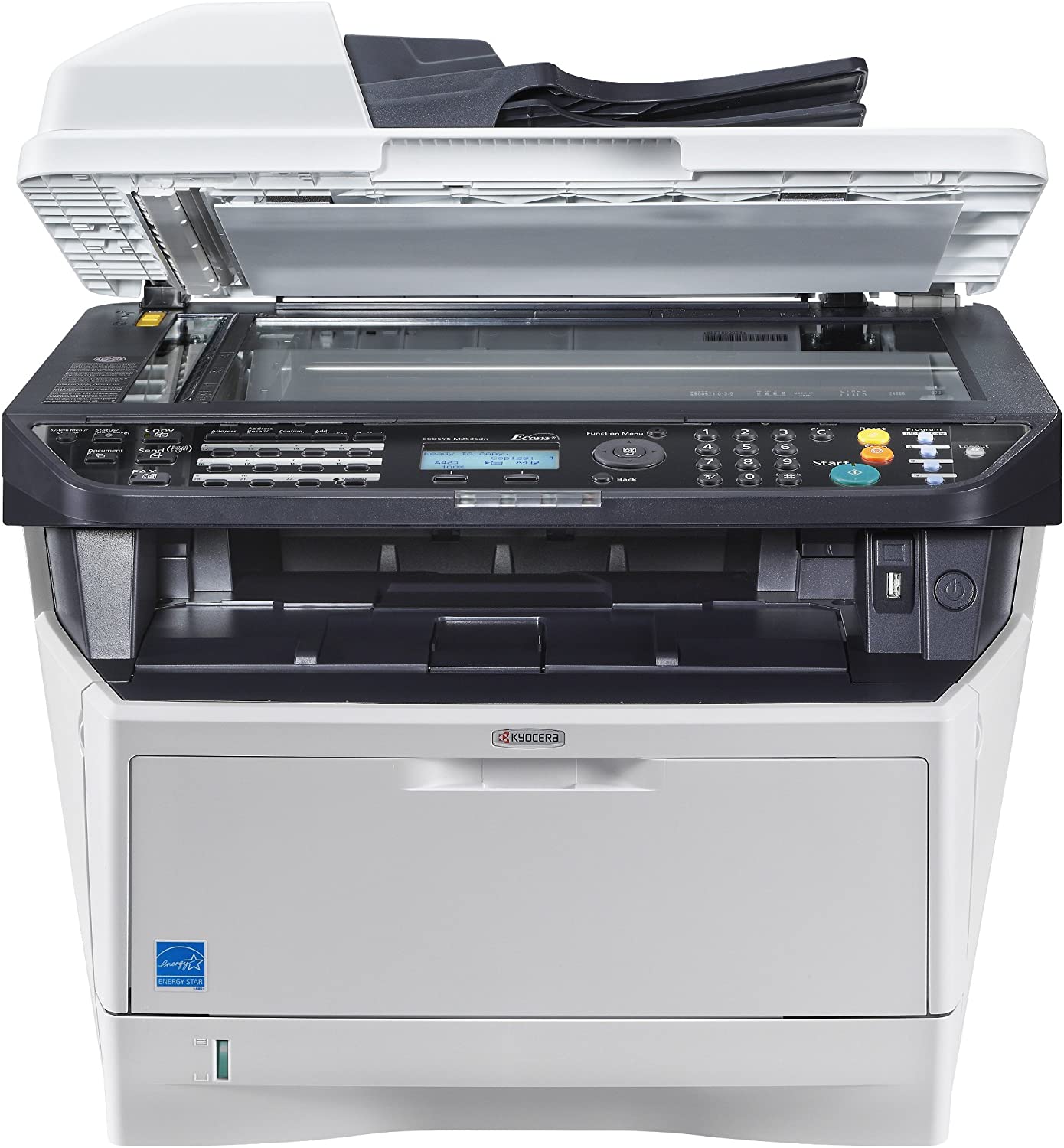 Kyocera ECOSYS M2535dn Multifunction Laser Monochrome B/W 37ppm Duplex Network Front/Back