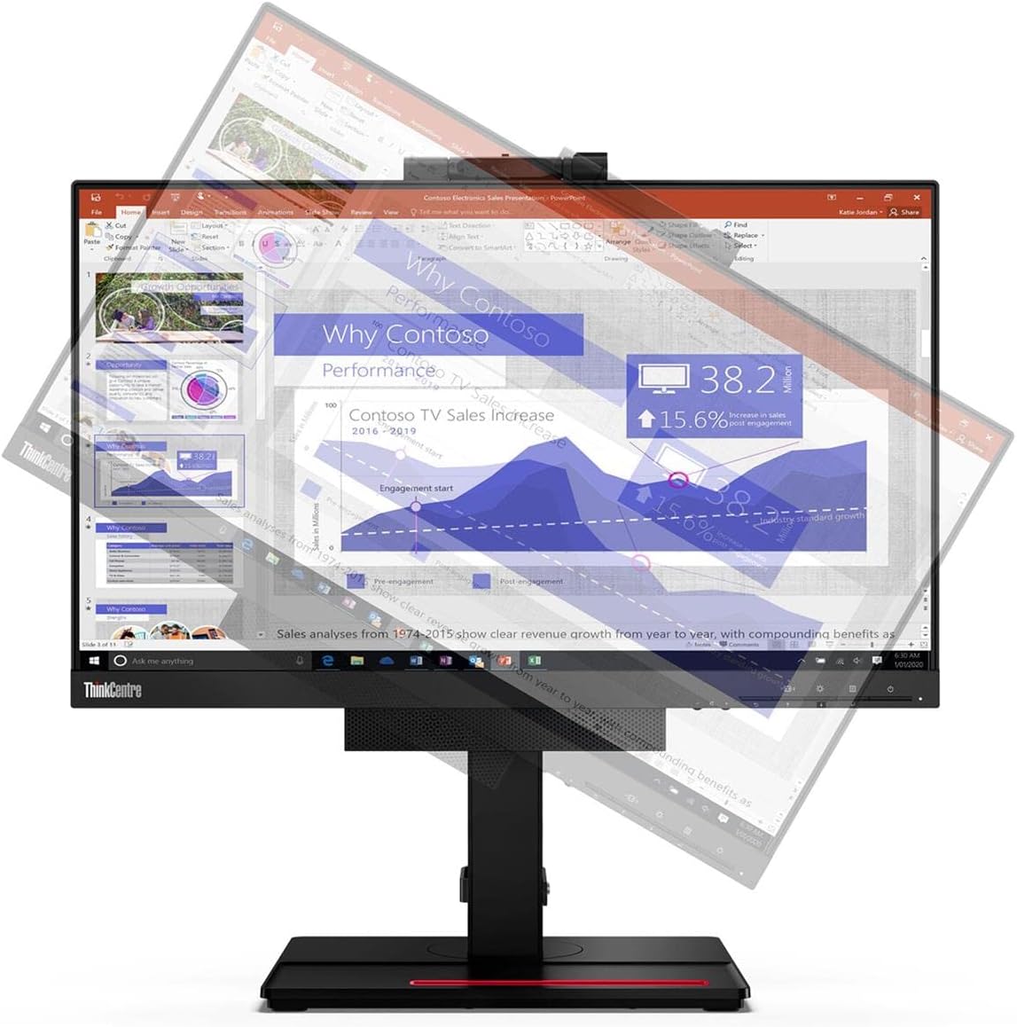 All In One Lenovo ThinkCentre TIO22 M625q 22" FullHD | AMD E2-9000E Settima Gen | SSD 256GB | Windows 10 pro