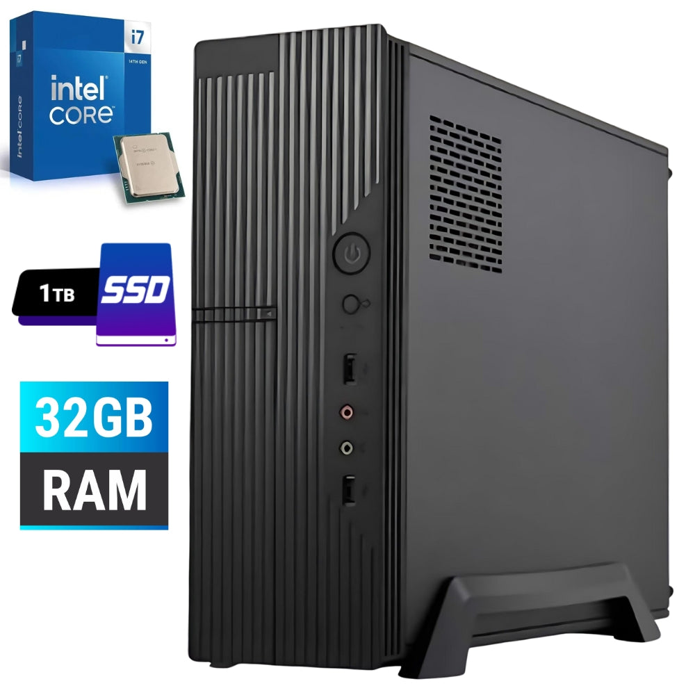 PC-montierte Computerteile | Intel Core i7-14700 | RAM 32GB RAM | SSD 1 TB | FreeDOS NEUES Produkt 