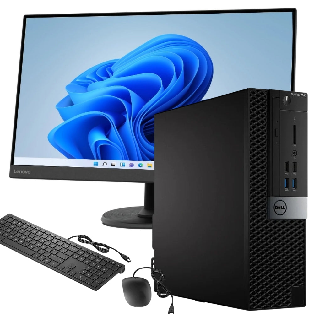 Bundle Dell Optiplex 7040 | Intel Core Sesta Gen | Ram fino a 32GB | SSD fino a 1TB | Windows 11 Pro + Monitor 27