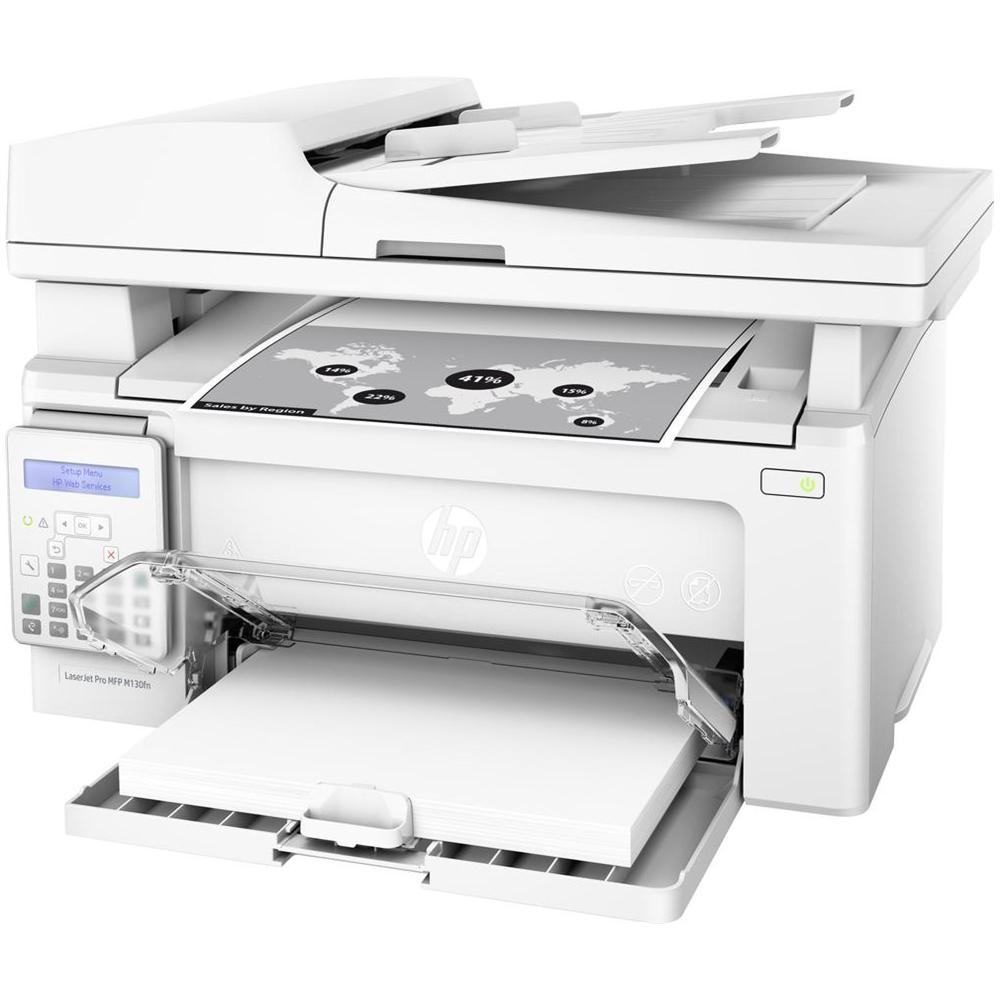 HP LaserJet Pro MFP M130fn Multifunction Laser B/W Print Copy Scan Fax 1200x1200 dpi 23 ppm Ethernet Usb