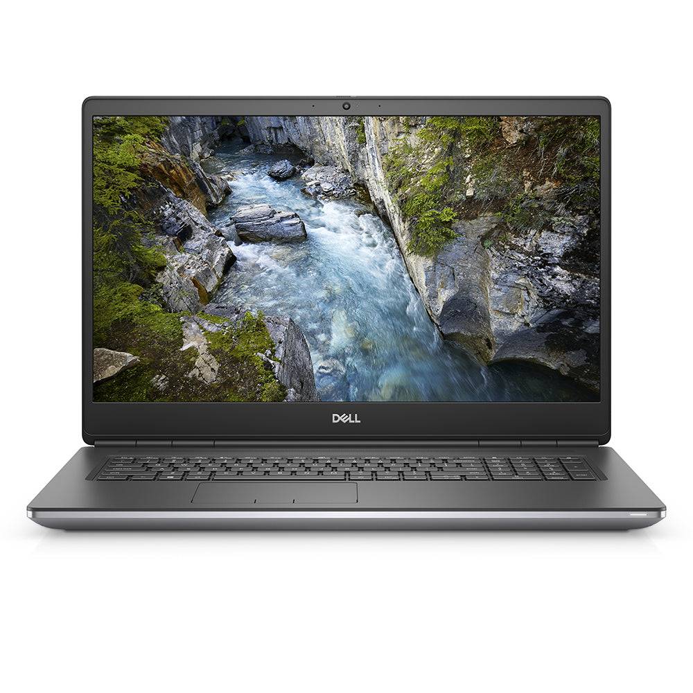 Notebook DELL Precision 7760 con display 17 pollici Full HD, Intel Core i5-11850H, 32GB RAM e grafica NVIDIA Quadro A3000, vista frontale.