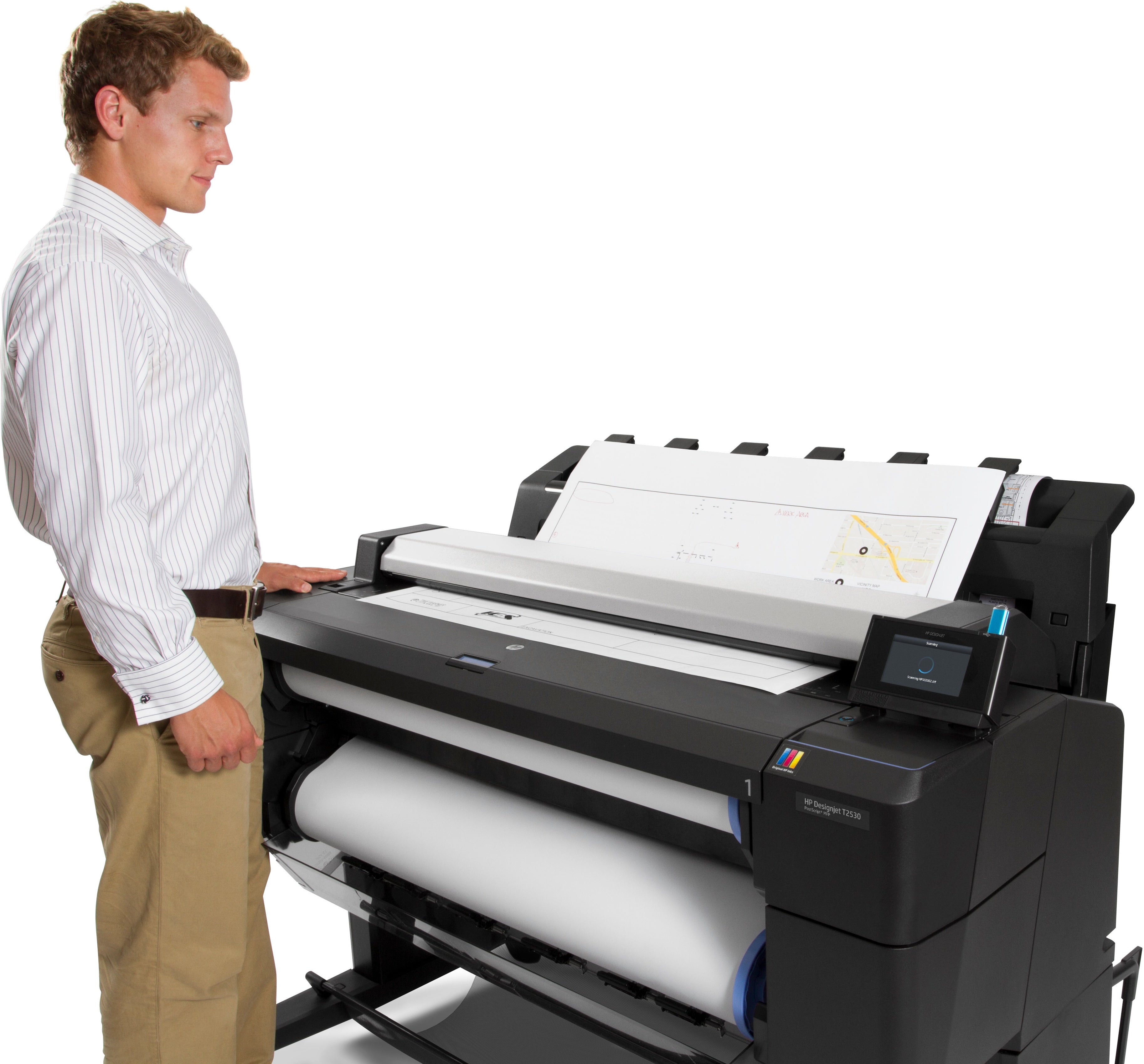 HP DesignJet T2530 Plotter Multifunzione grande formato A0 Colori - Plotter Professionale Multifunzione