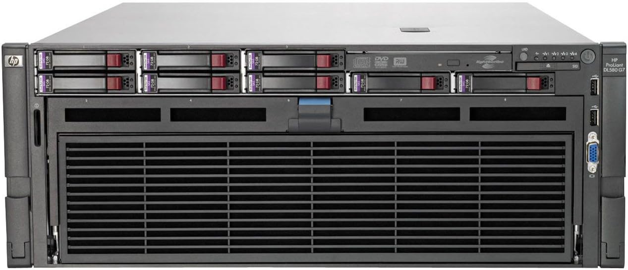 HP Proliant DL580 G7 Server-Rack 4U generalüberholt | 4x Intel Xeon E7-2830 | RAM 64GB | Festplatte 2x 300GB SAS | ilo3 SmartArray P410i