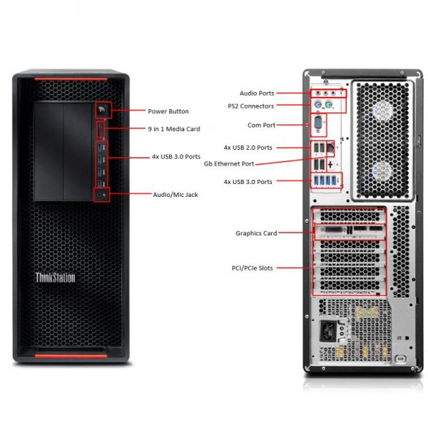 Lenovo ThinkStation P500 WorkStation | Intel Xeon E5-2678 v3 12 Kerne 2,5 GHz | 32 GB RAM | 512 GB SSD | Nvidia Quadro K2000 2 GB | Windows 10 Pro |