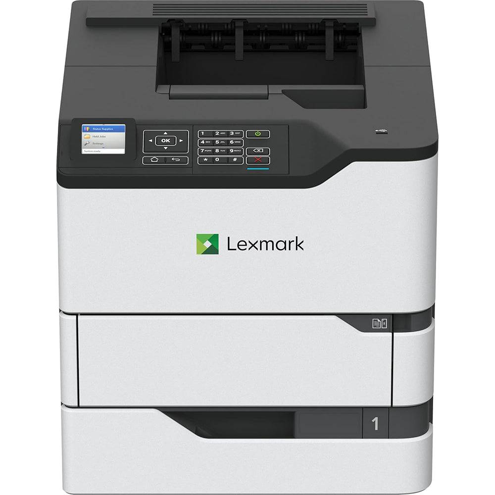 Lexmark MS823DN stampante laser monocromatica A4 con display LCD, 65 ppm, fronte/retro automatico e connettività di rete.