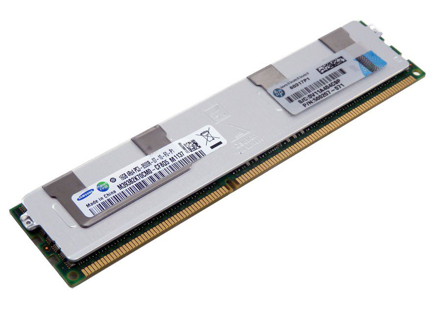 Samsung 16GB PC3-8500R 4Rx4 DIMM Server Memory M393B2K70CM0-CF8Q5 HP 500207-071