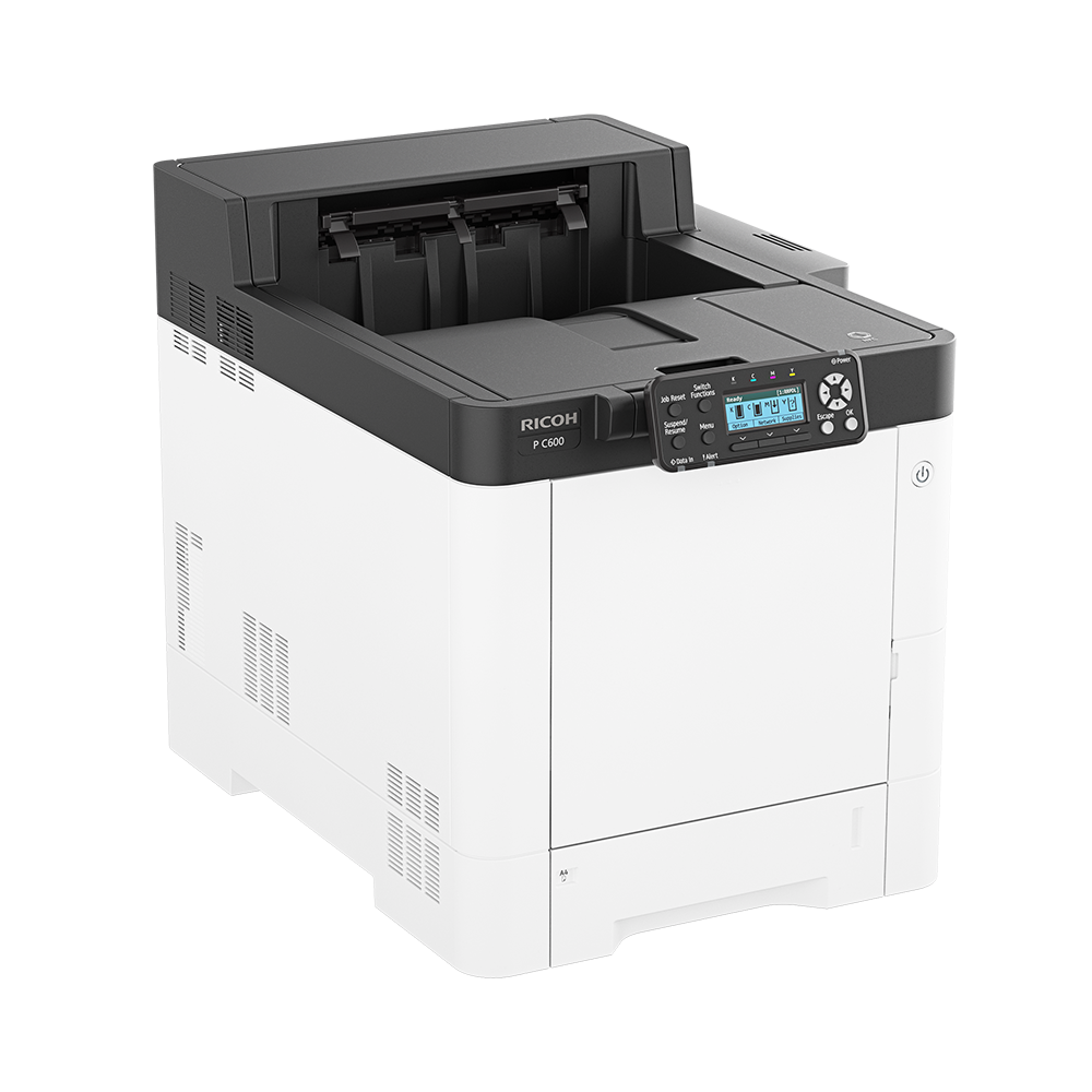 Ricoh P C600 A4-Farblaserdrucker, 1200 x 1200 DPI, 40 Seiten pro Minute vorne/hinten, Netzwerkeffizienz und Qualität für Ihr Büro 