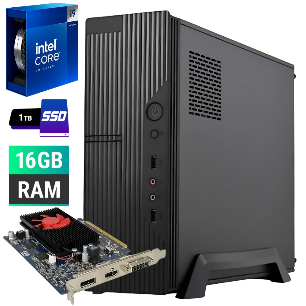 PC-montierte Computerteile | Intel Core i9-14900KF | RAM 16GB RAM | SSD 1 TB | AMD Radeon R7 450 4GB | FreeDOS NEUES Produkt