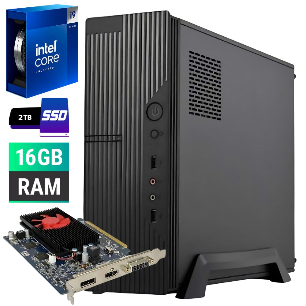 PC-montierte Computerteile | Intel Core i9-14900KF | RAM 16GB RAM | 2 TB SSD | AMD Radeon R7 450 4GB | FreeDOS NEUES Produkt 