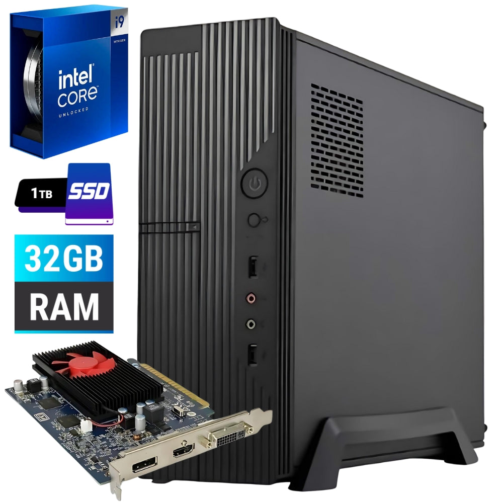 PC-montierte Computerteile | Intel Core i9-14900KF | RAM 32GB RAM | SSD 1 TB | AMD Radeon R7 450 4GB | FreeDOS NEUES Produkt 