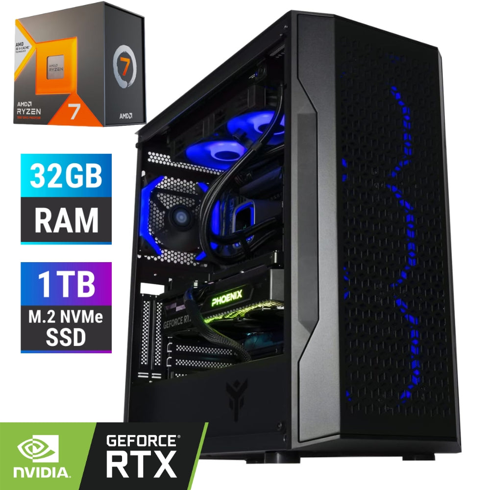 PC-Gaming Ryzen 7 7800X3D | RAM 32GB | 1 TB NVMe SSD | Nvidia RTX 4070 Super 12GB | Windows 11 Pro 