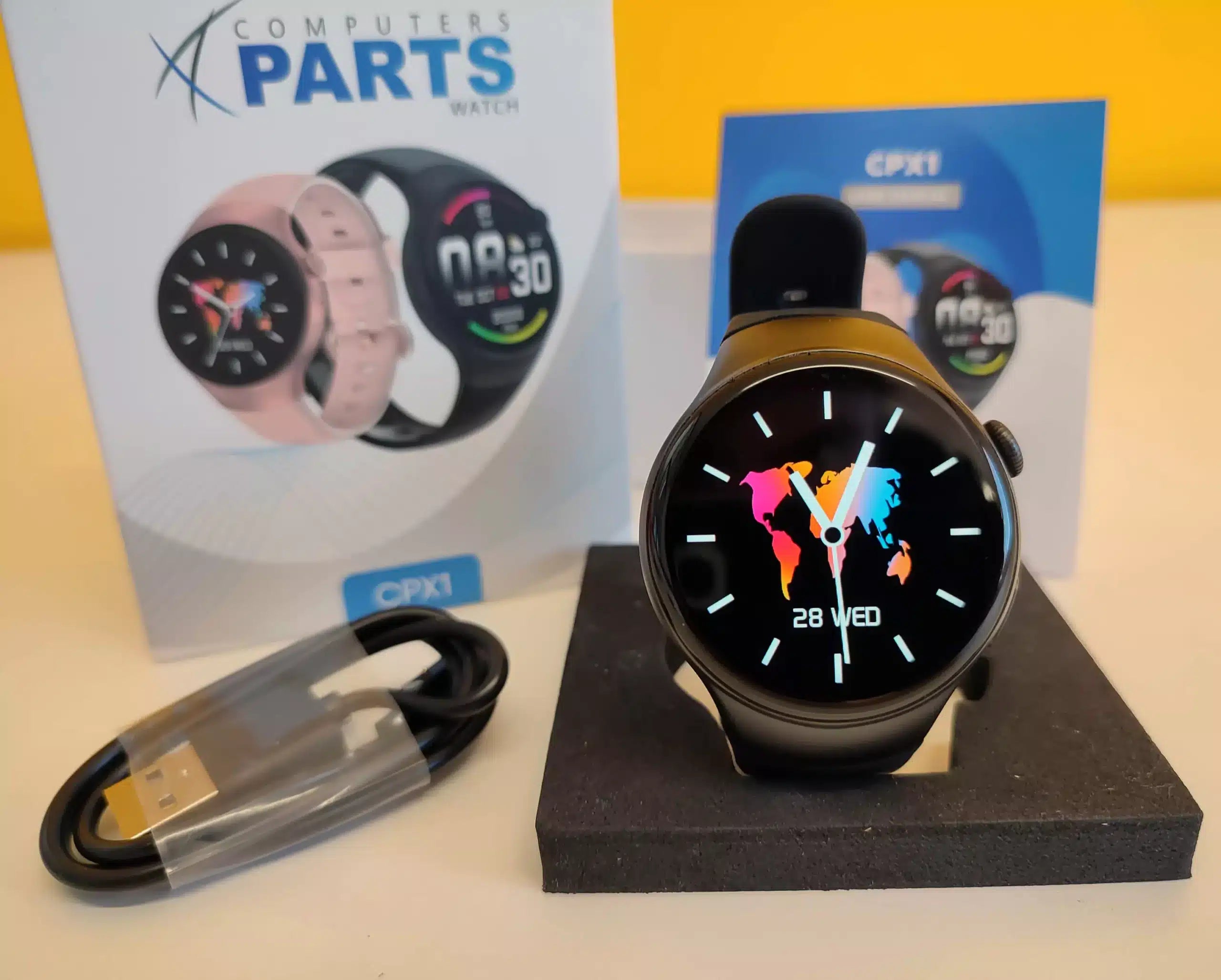 CP X1 Smartwatch 1.3" HD 320x320 Water resistant receive and make calls Heart rate tracking and sports