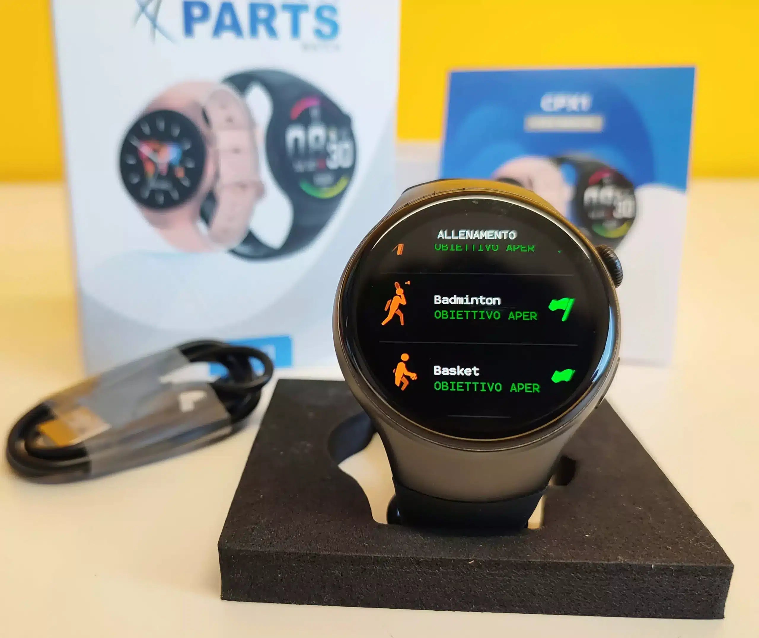 CP X1 Smartwatch 1,3" HD 320x320 Wasserdicht Empfangen und Tätigen von Anrufen Herzfrequenzmessung und Sport