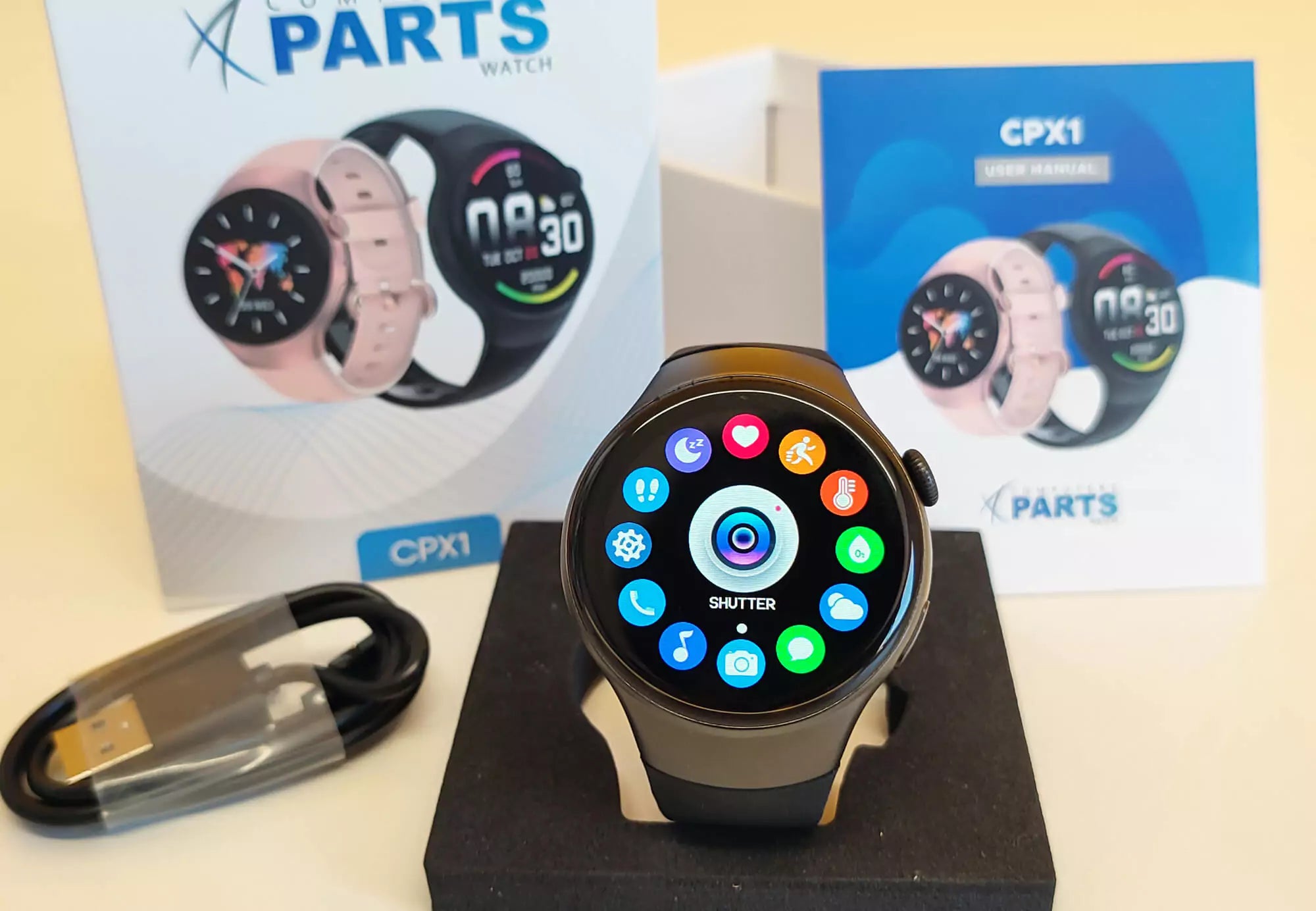 CP X1 Smartwatch 1.3" HD 320x320 Water resistant receive and make calls Heart rate tracking and sports