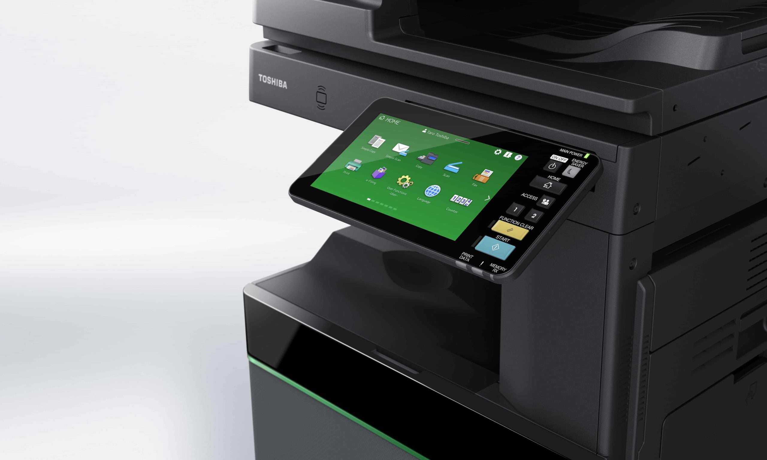 Toshiba e-STUDIO5008LP A3 Schwarzweiß-Multifunktions-Laserdrucker, 1200 DPI, 50 Seiten pro Minute, Hybrid-Multifunktionsnetzwerk mit löschbarem Druck 