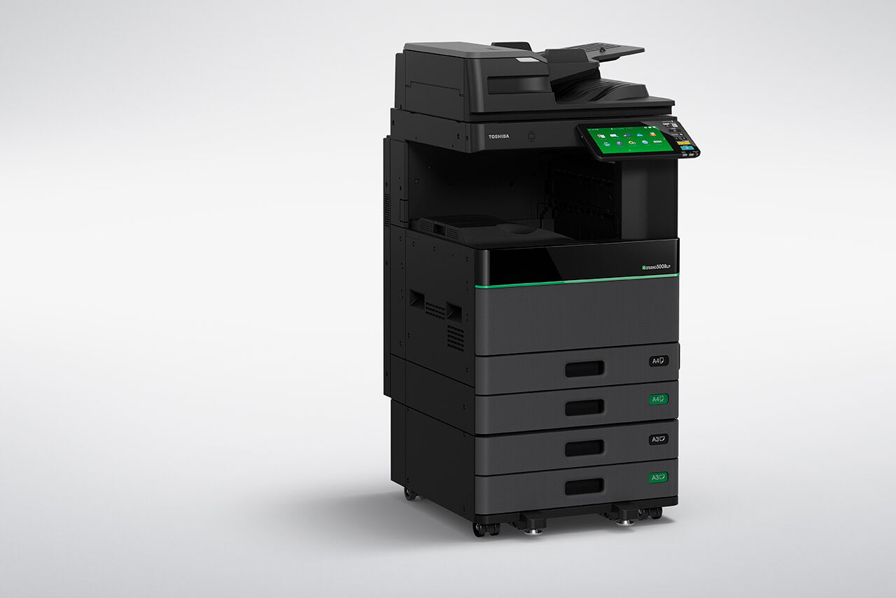 Toshiba e-STUDIO5008LP A3 Schwarzweiß-Multifunktions-Laserdrucker, 1200 DPI, 50 Seiten pro Minute, Hybrid-Multifunktionsnetzwerk mit löschbarem Druck 