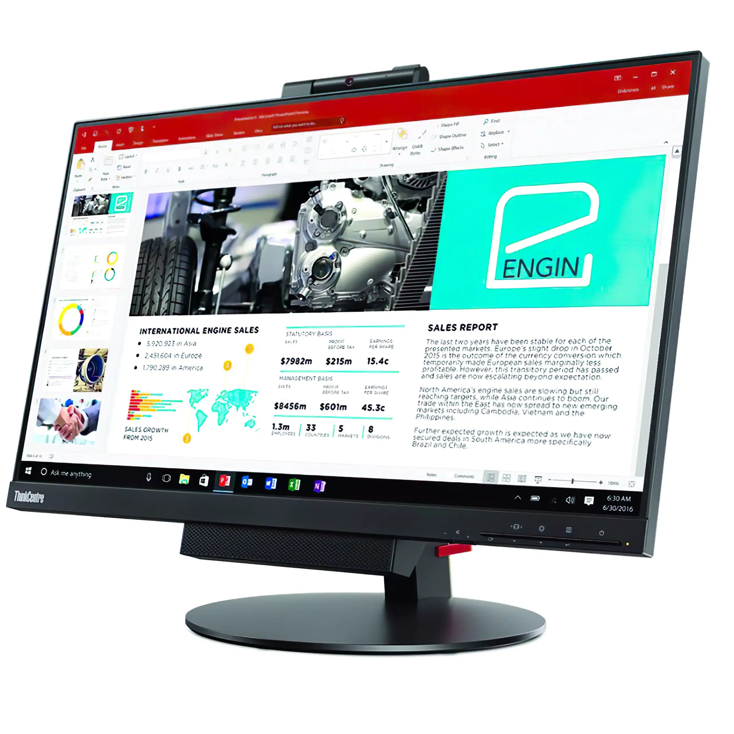 All-In-One Lenovo ThinkCentre TIO24 Gen3 24" Full HD | Intel Core i5-7400T | Display-Port USB 3 | Monitor 24″ Lenovo 11GCPAT1EU FullHD WebCam Windows 11 Pro