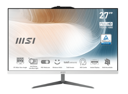 AIO I7-1255U 16GB 512SSD 27FHD WIN11PRO WHITE [IMAGE 1]