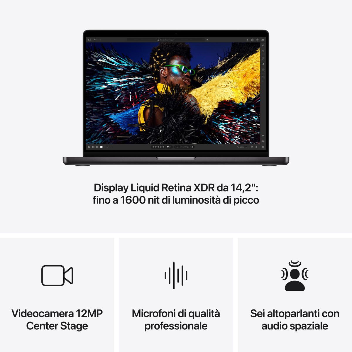 14 MACBOOK PRO APPLE M4 PRO CHIP 10-CORE NERO [IMAGE 6]