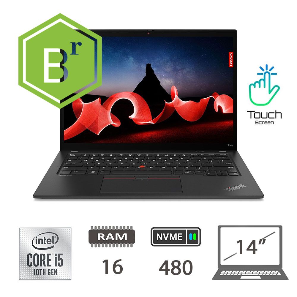 LENOVO T14S TS - I5-10310U/16/NVME480/14/W10P/2Y B [IMAGE 1]