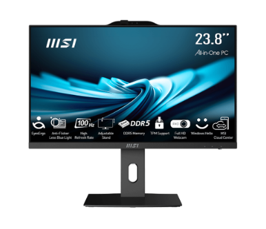 AIO I5-14400 8GB 512GB 23.8FHD WIN11PRO BLACK [IMAGE 1]