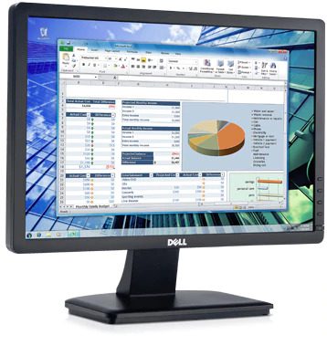 Dell E1913Sf LED LCD Monitor 19" Inch 16:10 Contrast 1000:1 Brightness 250 cd / m2 Response time 5ms VGA DVI