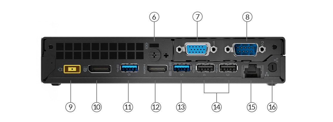 Lenovo ThinkCentre M920x Tiny Mini PC | Intel Core i5-8400 2.8Ghz | Ram 8Gb | SSD M.2 256Gb | HDMI Windows 10 Pro