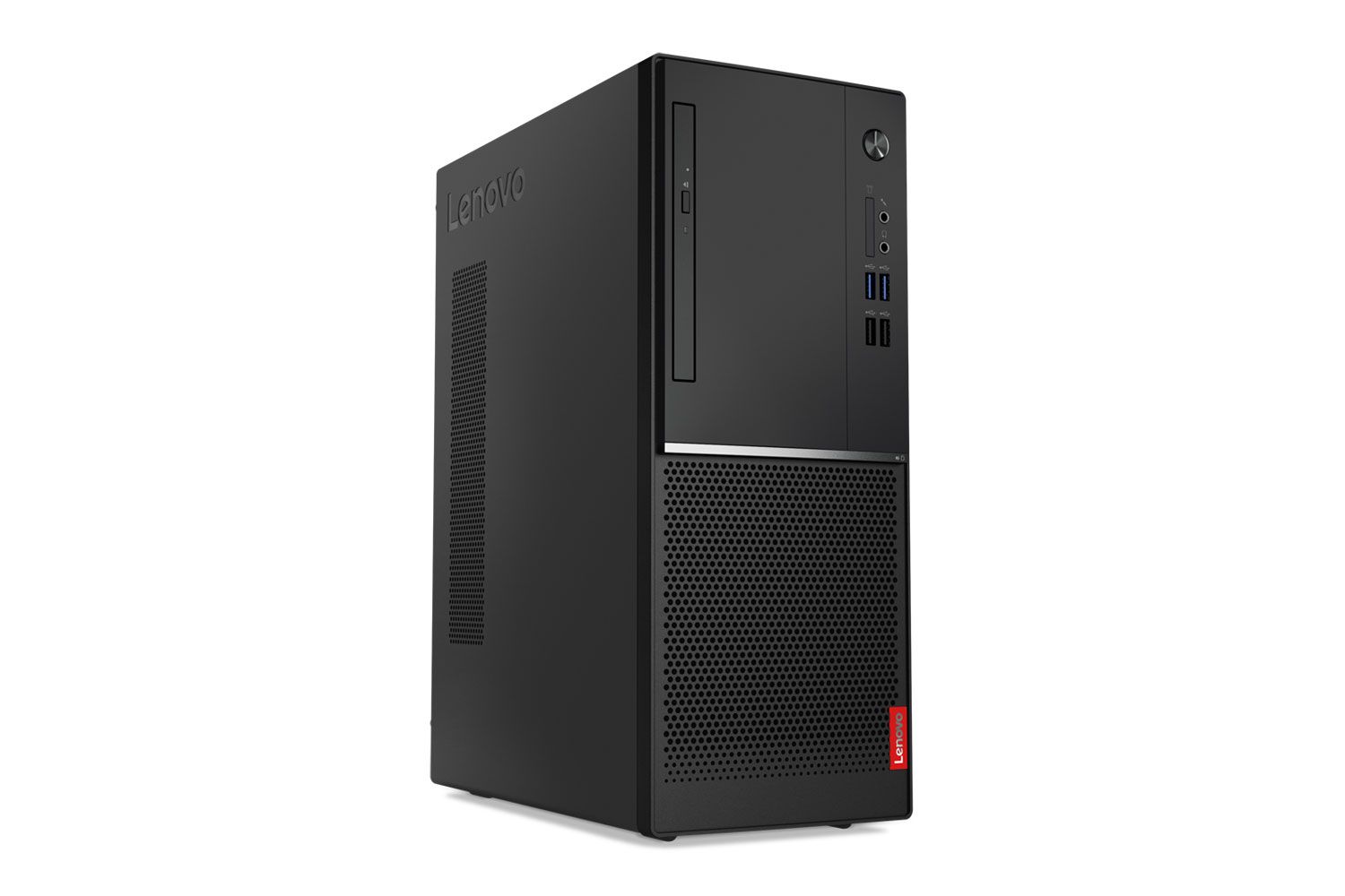 Lenovo V520 Tower-PC-Paket | Intel Core i5-6400T 2,2 GHz | RAM 16 GB | SSD 256 GB | Windows 10 Pro + AOC 24" IPS FullHD Monitor | S/W Multifunktions OKI MB492dn | Kabelgebundenes Maus- und Tastaturset, Kopfhörer und Webcam 