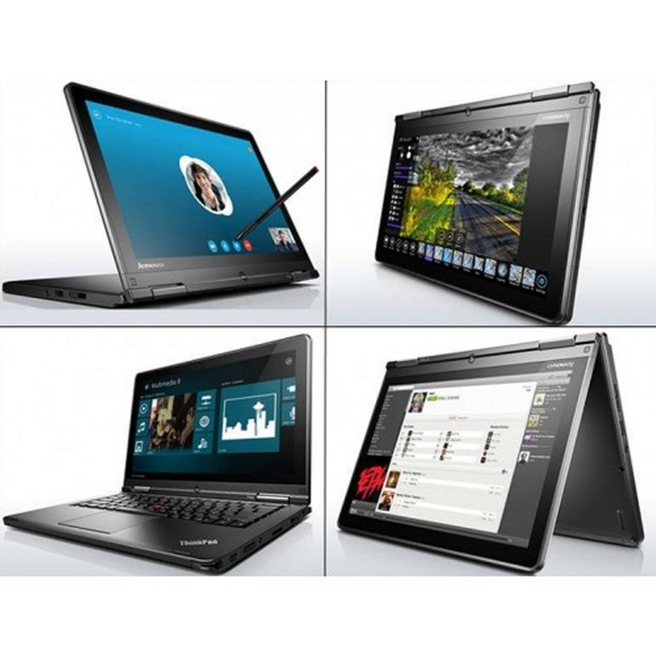 Lenovo ThinkPad Yoga 12 2.3GHz i5-5300U 4gb 256gb ssd 12.5" 1920 x 1080Pixel Touch screen Black Hybrid (2 in 1)